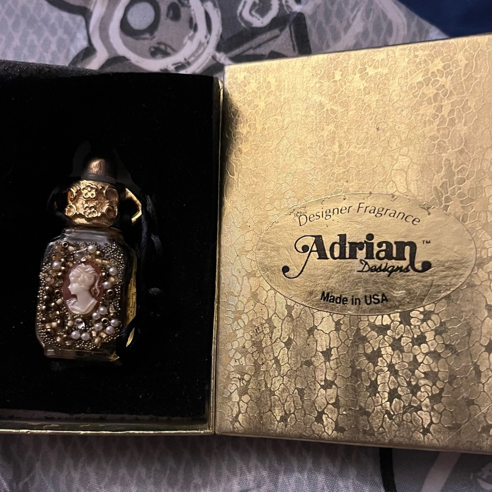 Gold Cameo Perfume Bottle Pendant